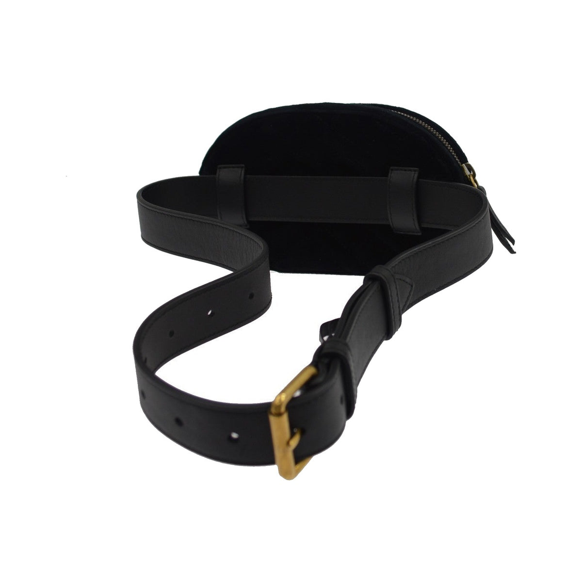 Gucci GG Marmont Belt Embellished Matelasse Velvet, Black, Velvet, Handbag