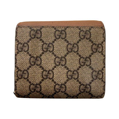 Gucci GG Marmont Card Case GG Coated Canvas with Leather, Beige, Canvas, Card Holder