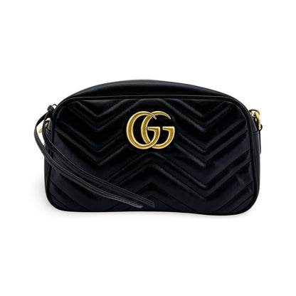 Gucci GG Marmont Chain Matelasse Leather, Black, Leather, Crossbody Bag