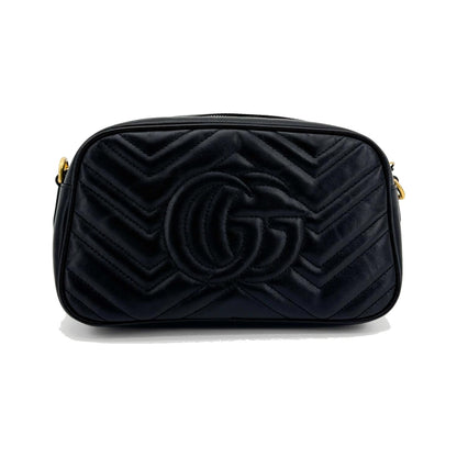 Gucci GG Marmont Chain Matelasse Leather, Black, Leather, Crossbody Bag