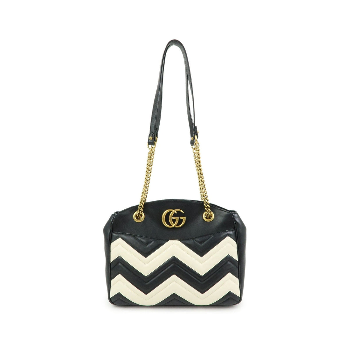 Gucci GG Marmont Chain Matelasse Leather, Black, Leather, Crossbody Bag