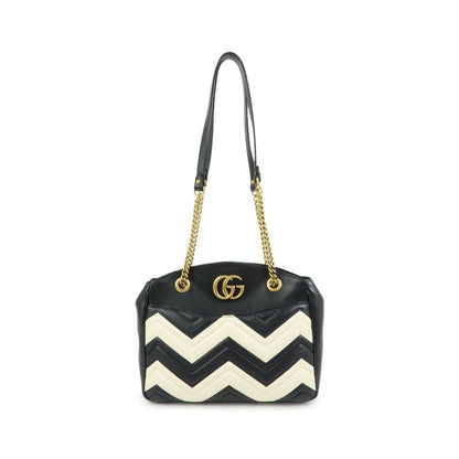 Gucci GG Marmont Chain Matelasse Leather, Black, Leather, Crossbody Bag