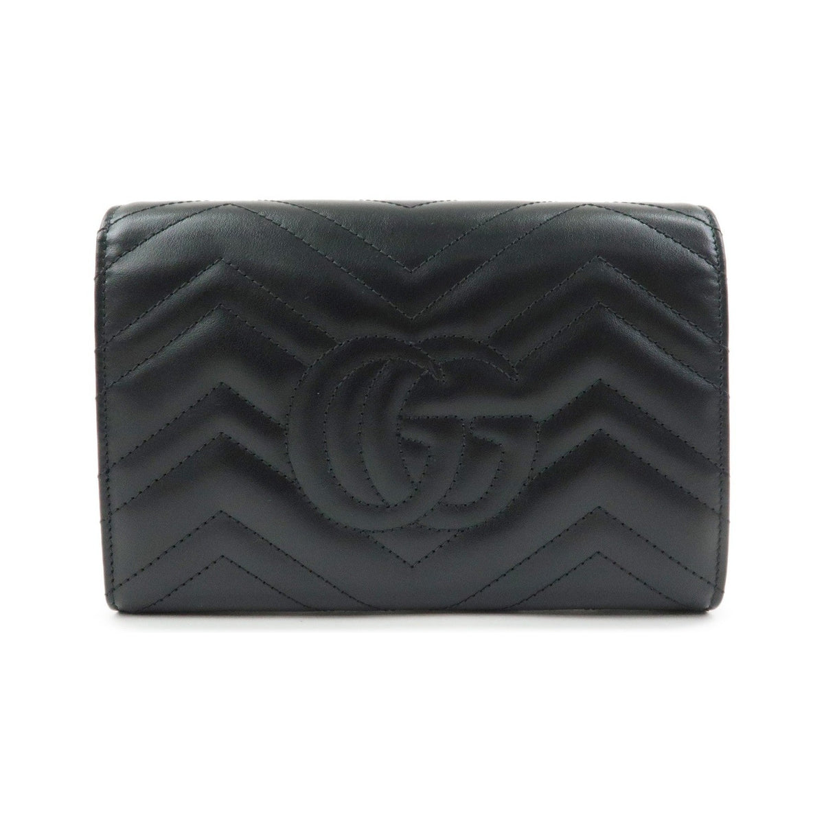 Gucci GG Marmont Chain Matelasse Leather, Black, Leather, Crossbody Bag