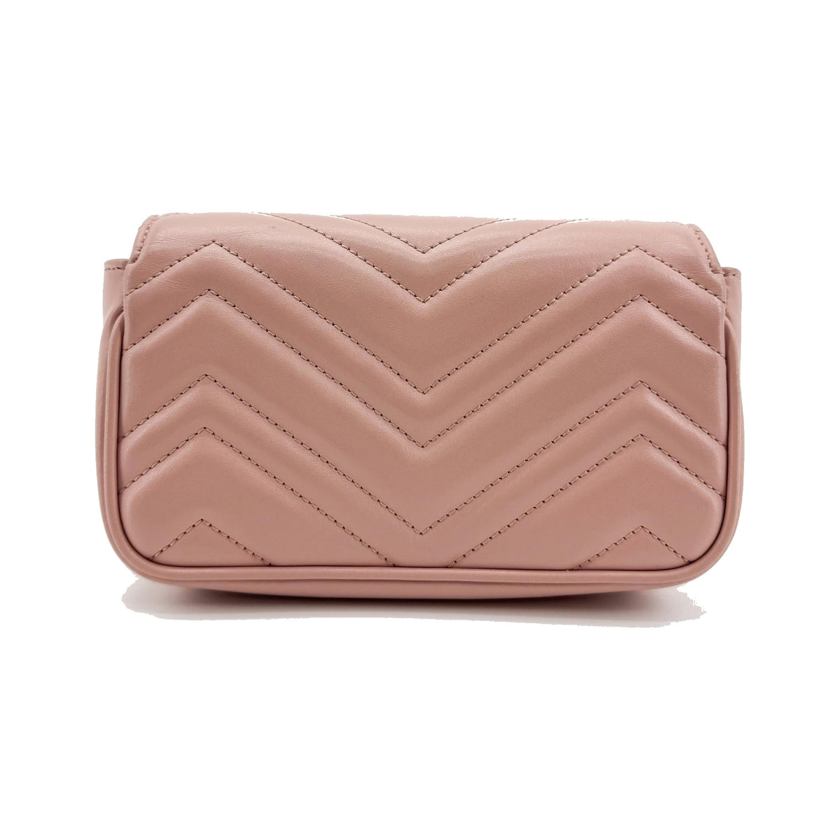 Gucci GG Marmont Flap Matelasse Leather, Pink, Leather, Handbag
