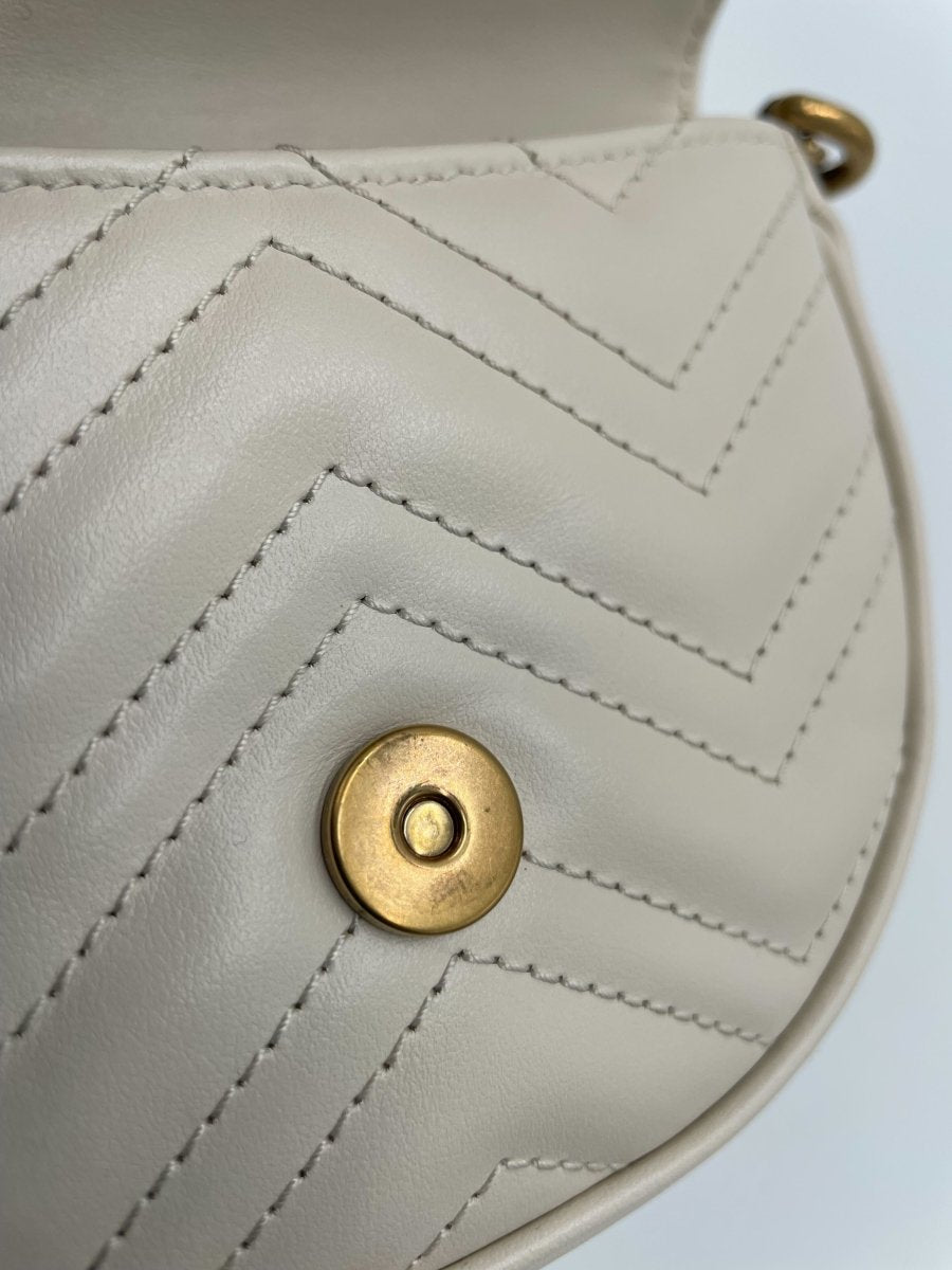 Gucci GG Marmont Half Moon Flap Crossbody Bag - Brandsamsara