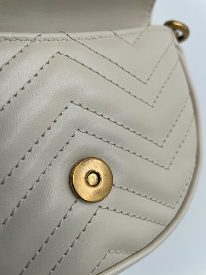 Gucci GG Marmont Half Moon Flap Crossbody Bag - Brandsamsara
