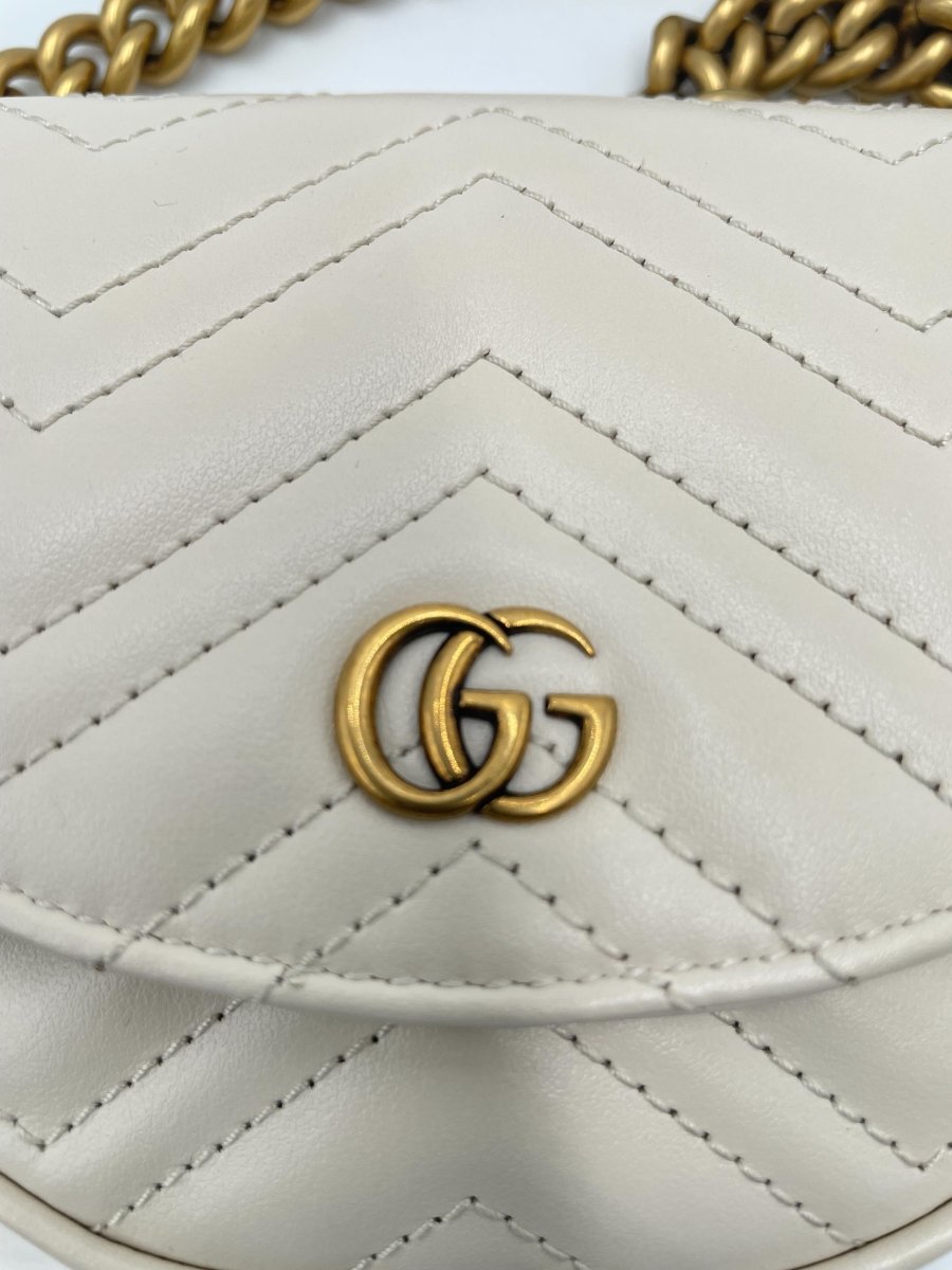 Gucci GG Marmont Half Moon Flap Crossbody Bag - Brandsamsara