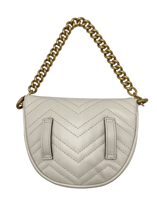 Gucci GG Marmont Half Moon Flap Crossbody Bag - Brandsamsara