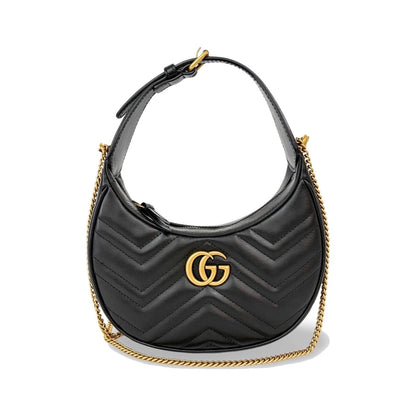 Gucci GG Marmont Half Moon Hobo - Brandsamsara