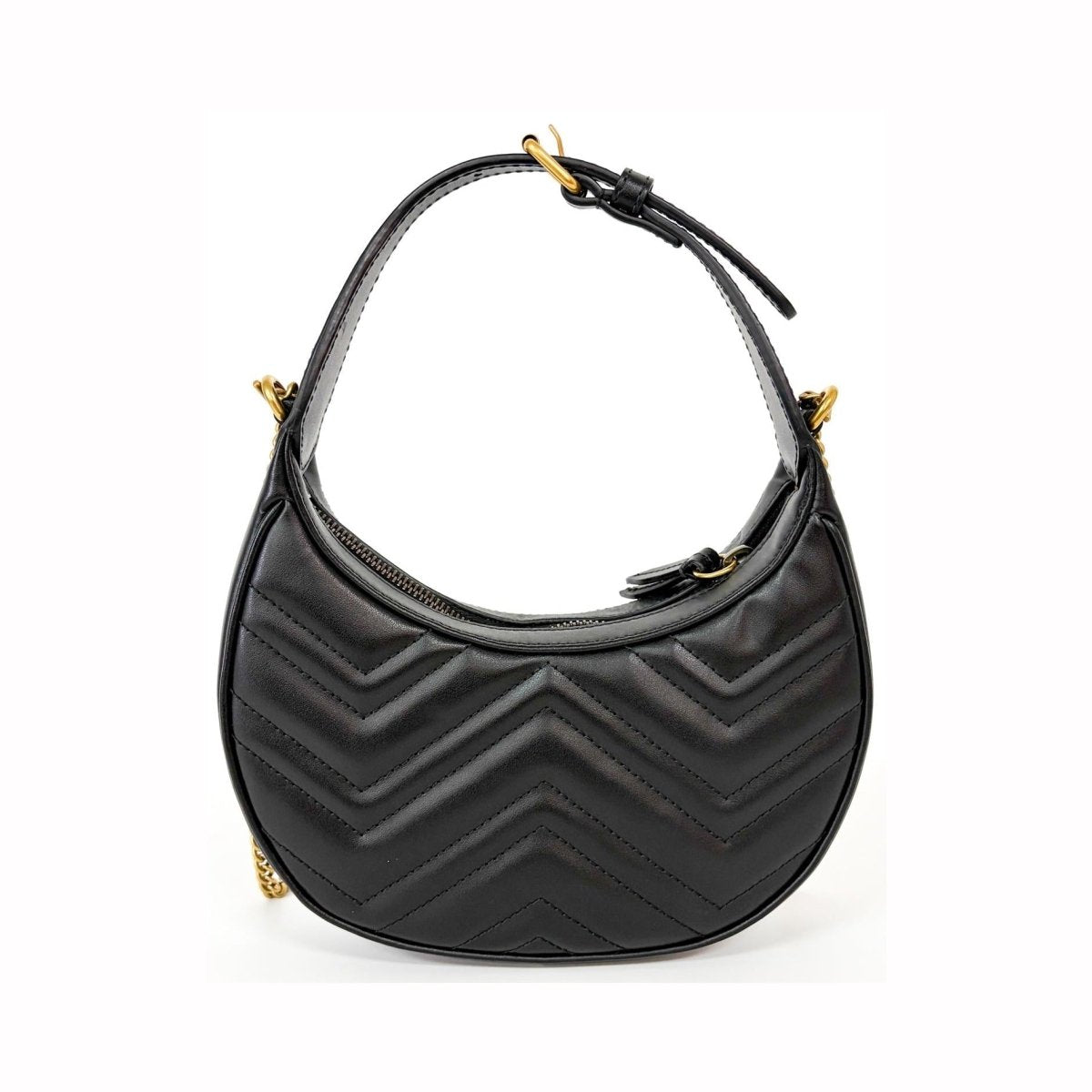 Gucci GG Marmont Half Moon Hobo - Brandsamsara