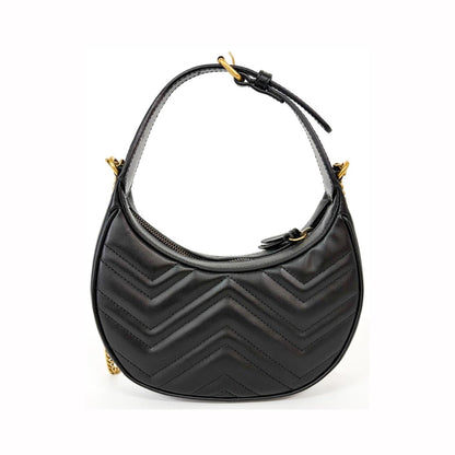 Gucci GG Marmont Half Moon Hobo - Brandsamsara