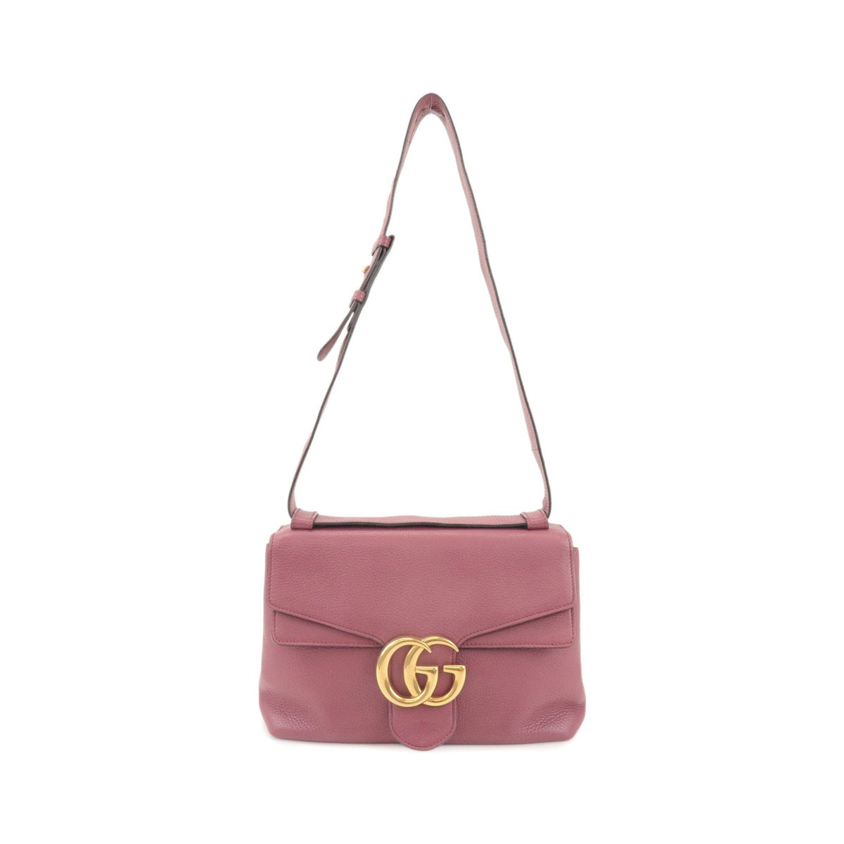 Gucci GG Marmont Leather, Pink, Leather, Shoulder Bag