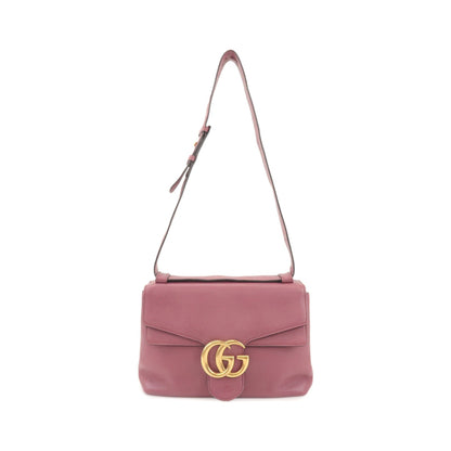 Gucci GG Marmont Leather, Pink, Leather, Shoulder Bag