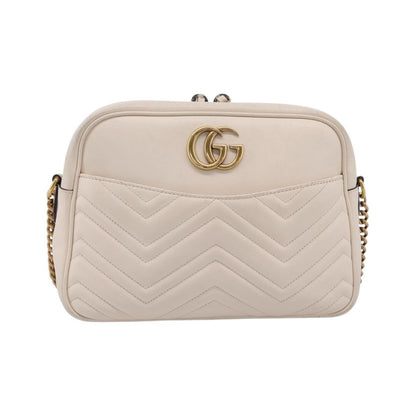 Gucci GG Marmont Multi-Use Matelasse Leather, White, Leather, Handbag