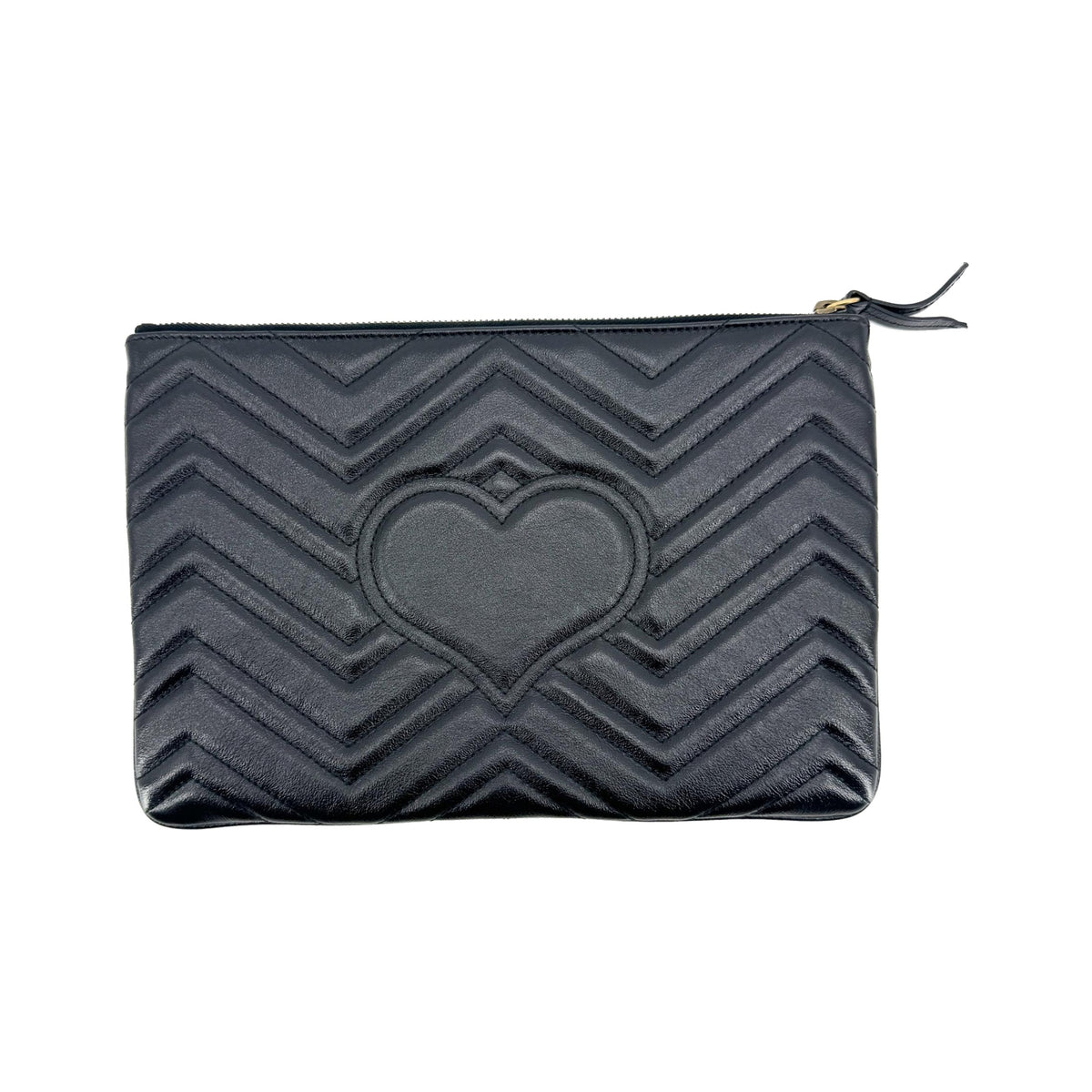 Gucci GG Marmont Pouch Matelasse Leather, Black, Leather, Clutch