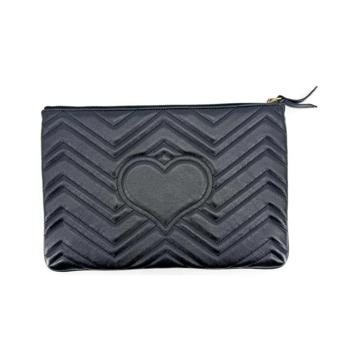 Gucci GG Marmont Pouch Matelasse Leather, Black, Leather, Clutch