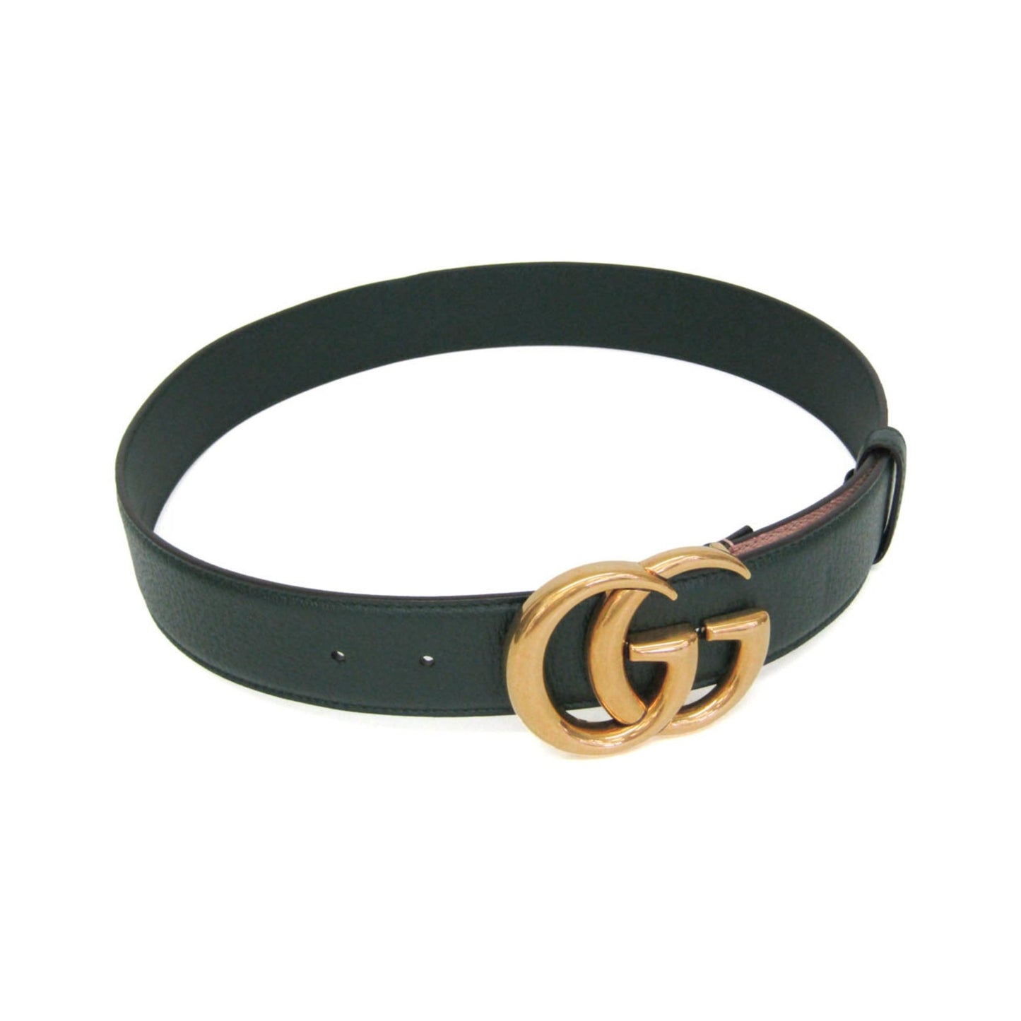 Gucci GG Marmont Reversible Belt Leather, Green, Leather, Belt