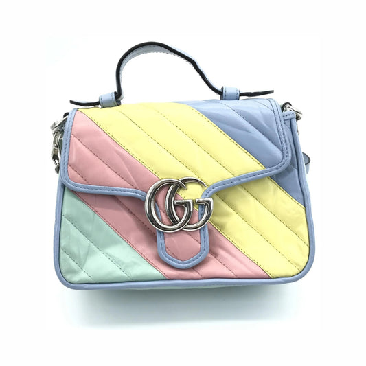 Gucci GG Marmont Top Handle Flap Diagonal Quilted Leather, Multicolour, Leather, Handbag