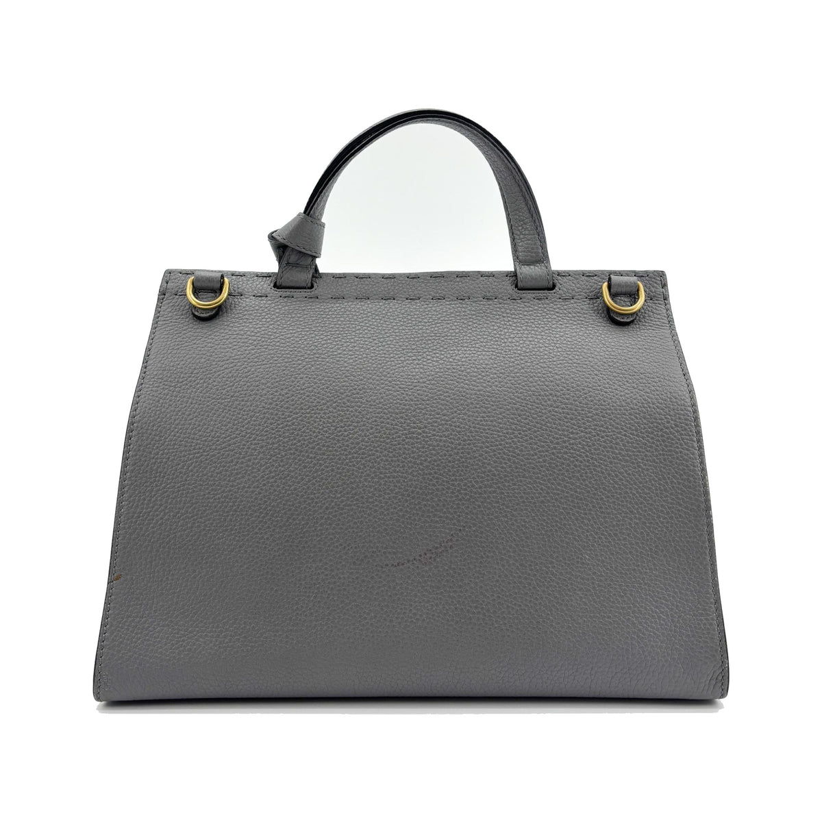 Gucci GG Marmont Top Handle Leather, Gray, Leather, Handbag