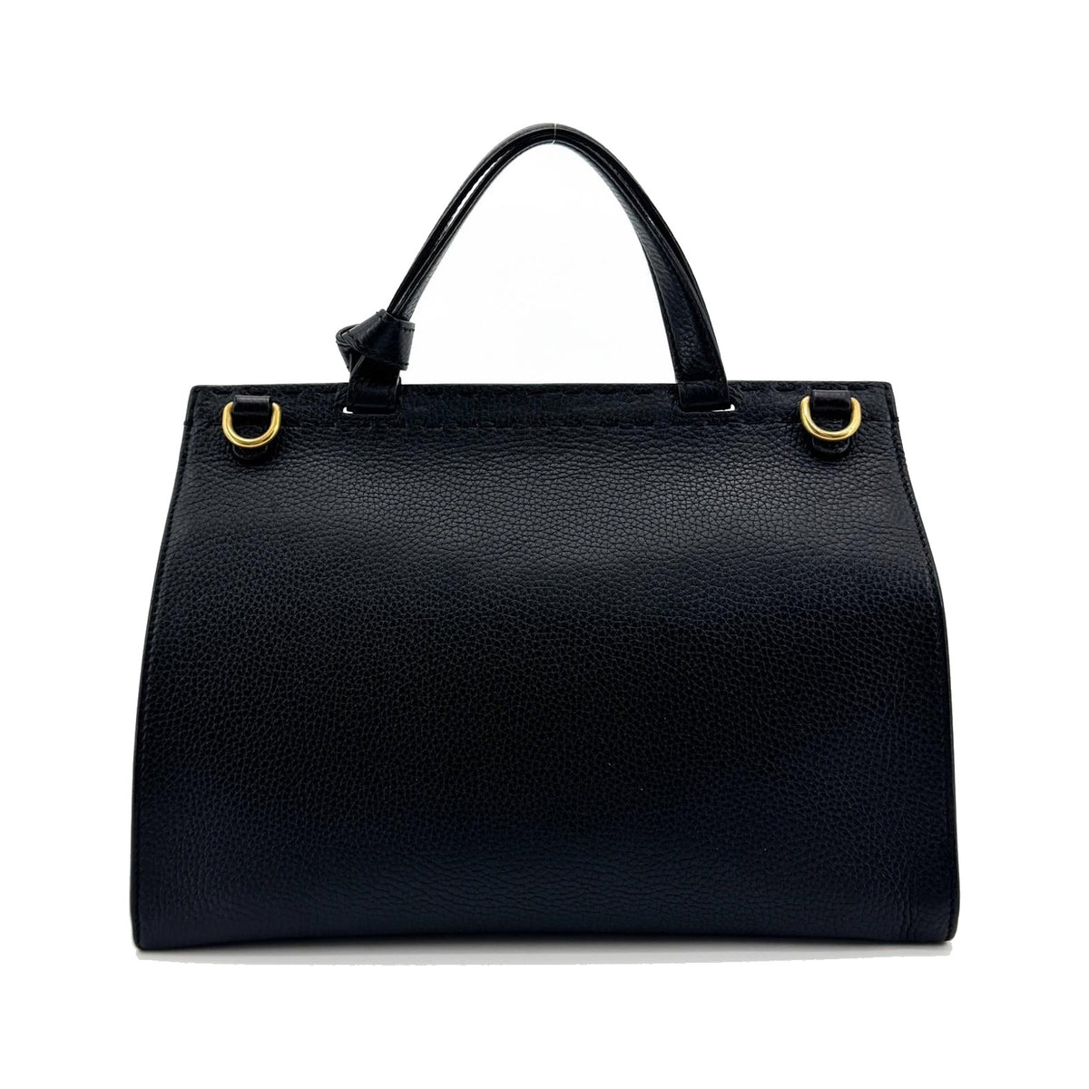Gucci GG Marmont Top Handle Leather, Black, Leather, Handbag