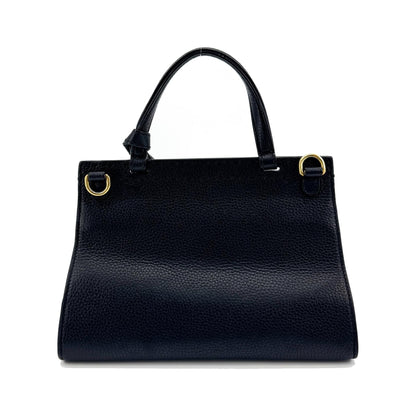Gucci GG Marmont Top Handle Leather, Black, Leather, Handbag