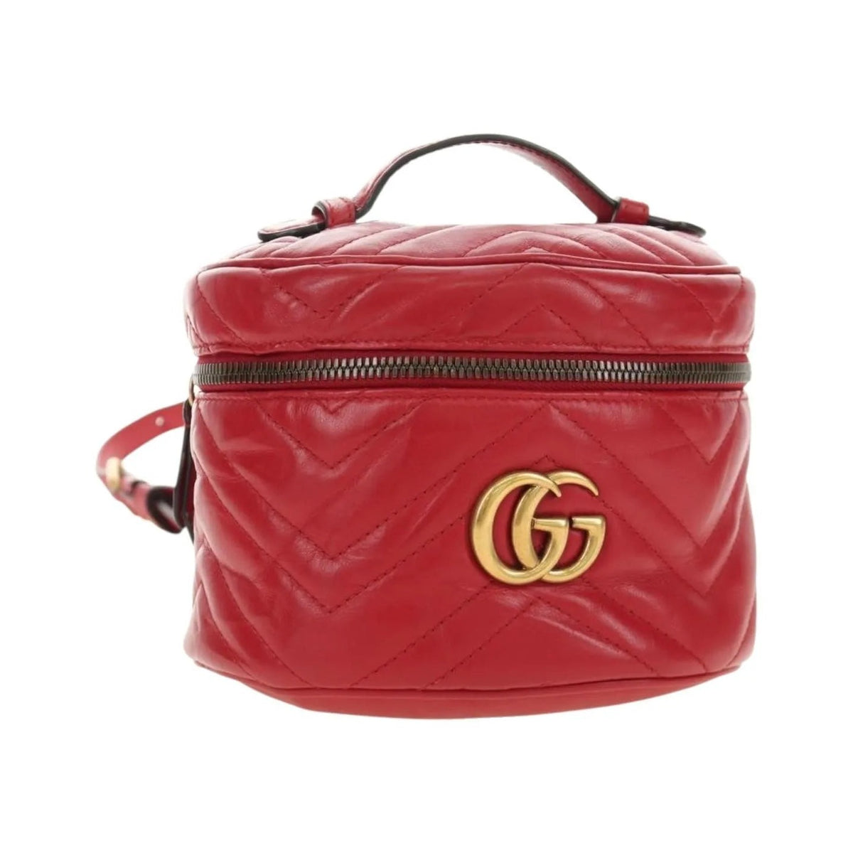Gucci GG Marmont Vanity Matelasse Leather, Red, Leather, Backpack