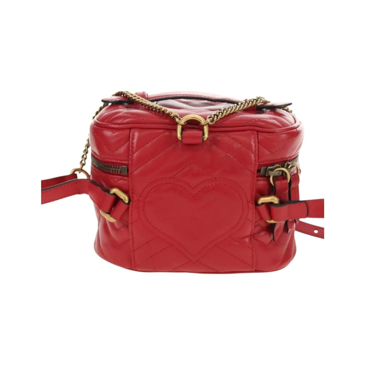 Gucci GG Marmont Vanity Matelasse Leather, Red, Leather, Backpack