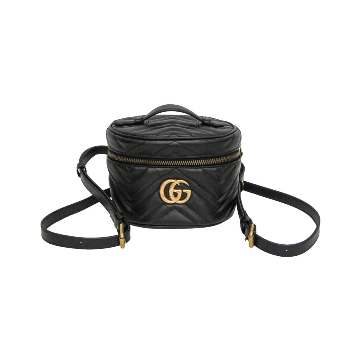 Gucci GG Marmont Vanity Matelasse Leather, Black, Leather, Backpack