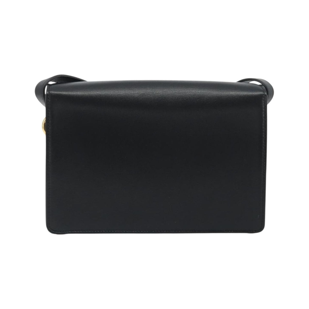 Gucci GG Ring Leather, Black, Leather, Shoulder Bag