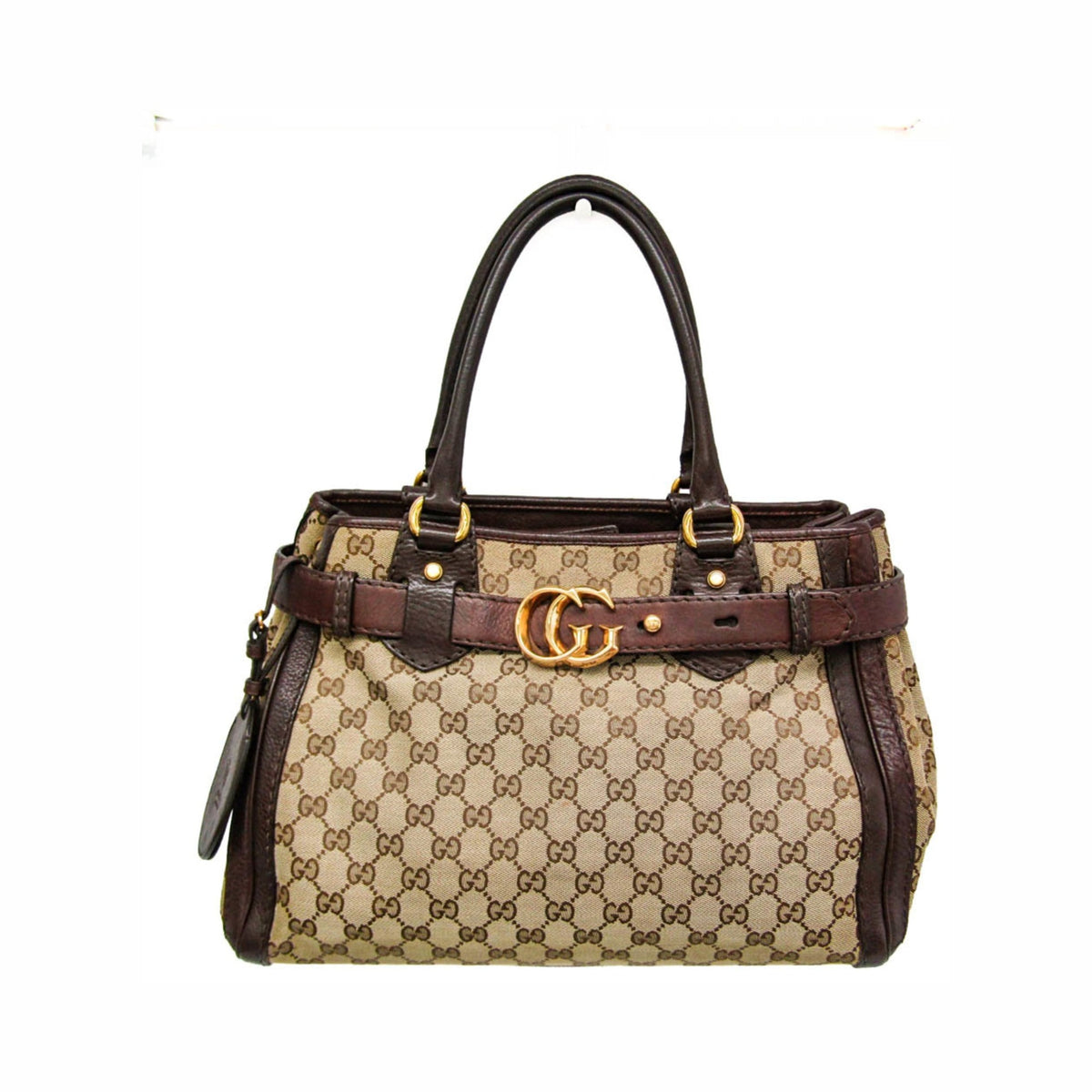 Gucci GG Running GG Canvas with Leather, Beige, Canvas, Tote Bag