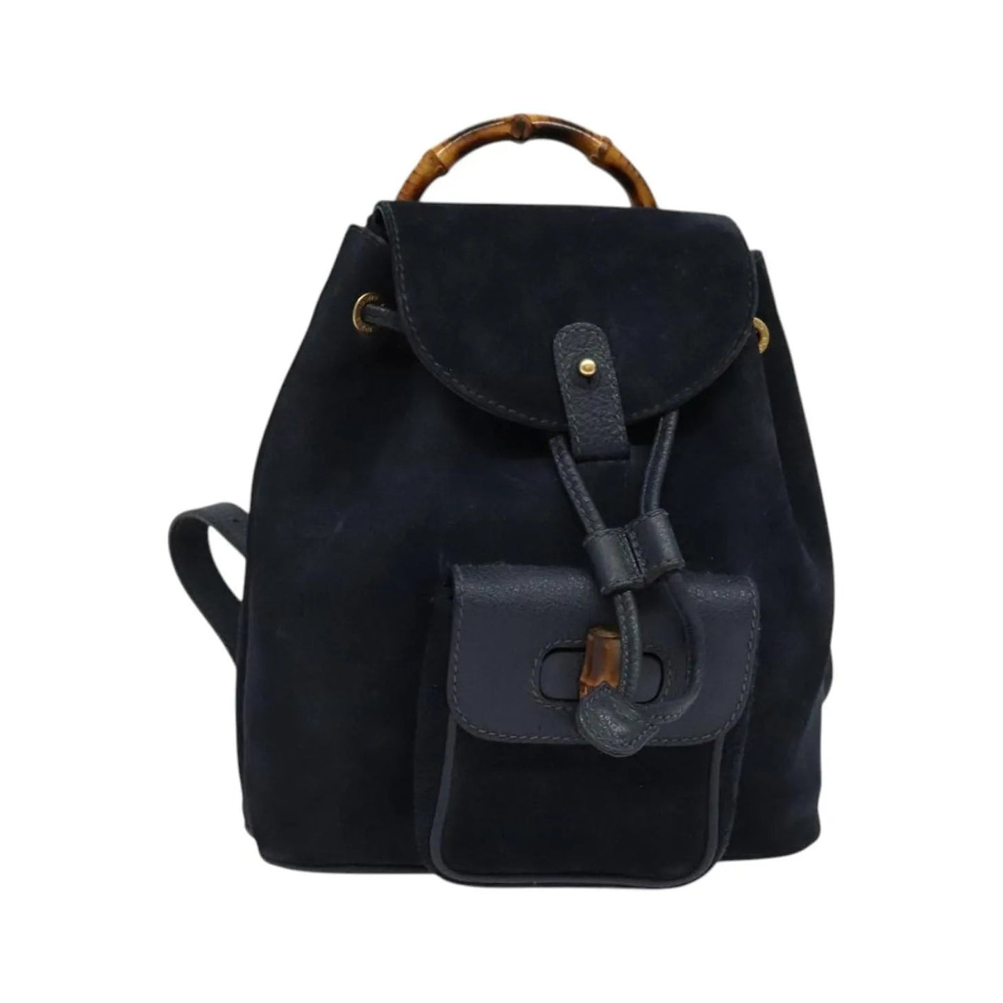 Gucci Gucci bamboo daim, Navy, Suede, Backpack
