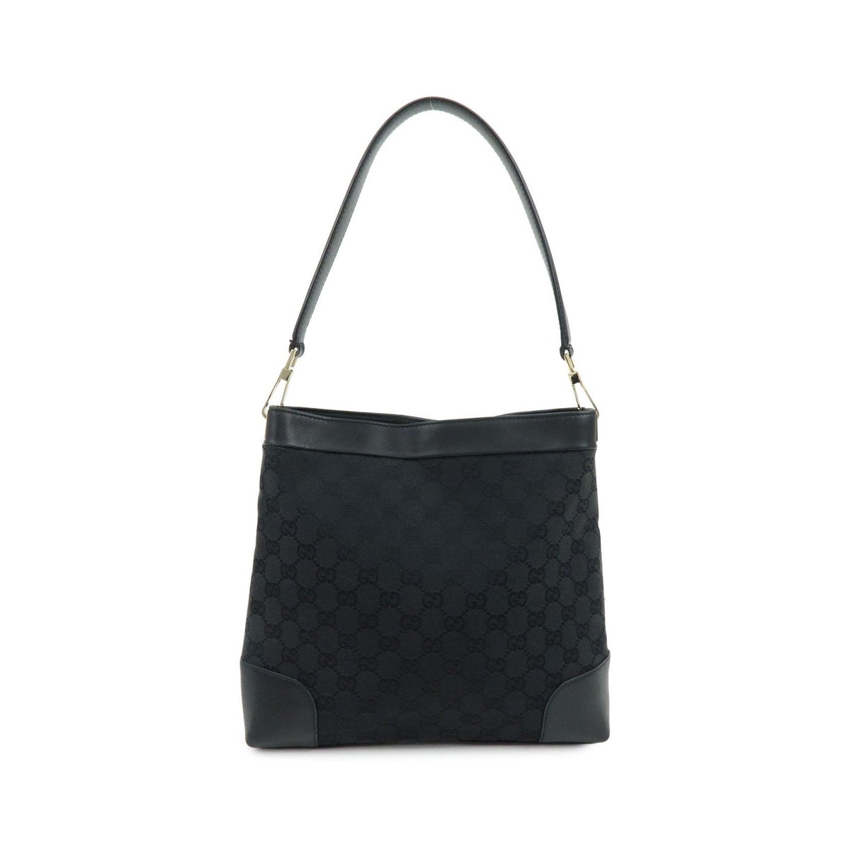Gucci Gucci GG Canvas North-South Tote GG Canvas and Leather, Black, Canvas, Tote Bag