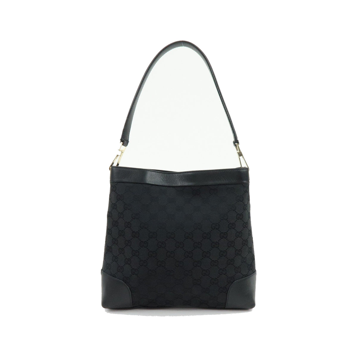 Gucci Gucci GG Canvas North-South Tote GG Canvas and Leather, Black, Canvas, Tote Bag