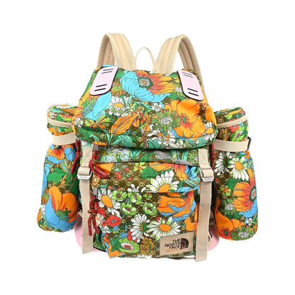Gucci Gucci x The North Face Flap Printed Nylon, Multicolour, Canvas, Backpack