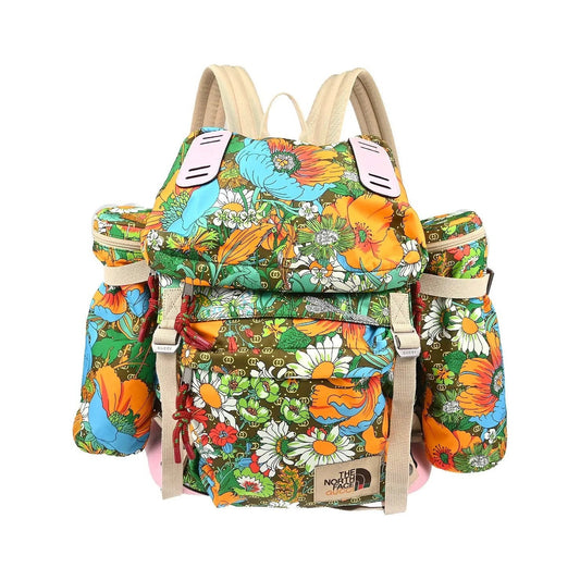 Gucci Gucci x The North Face Flap Printed Nylon, Multicolour, Canvas, Backpack