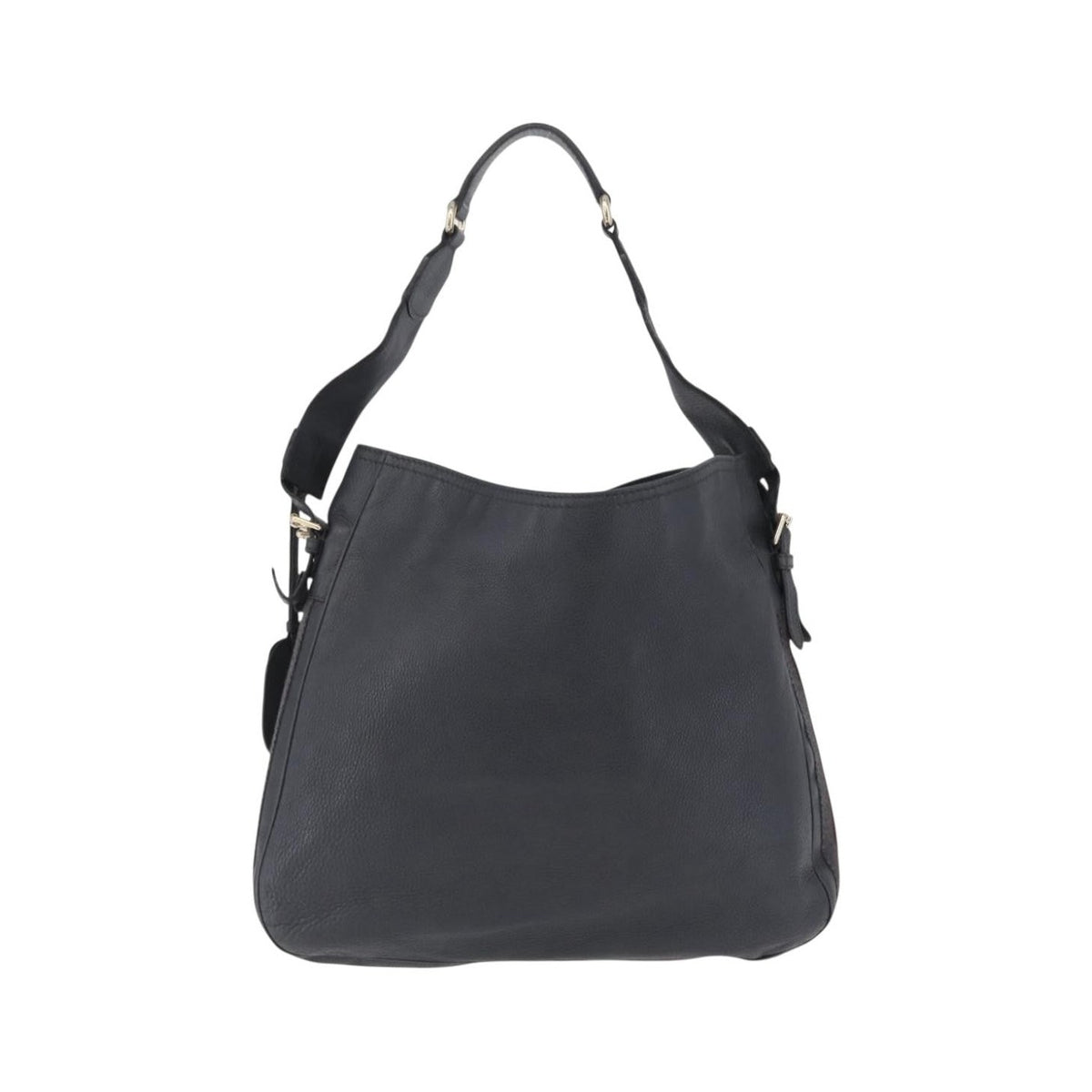 Gucci Heritage Web Hobo Leather, Gray, Leather, Shoulder Bag