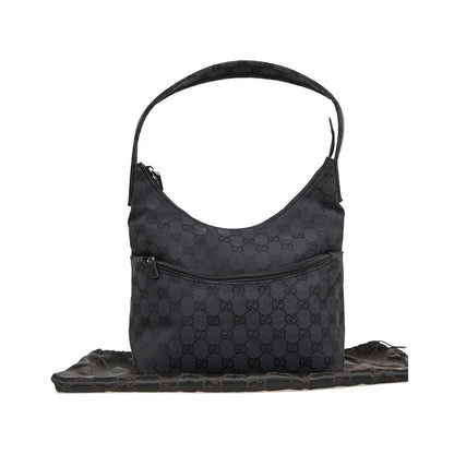 Gucci Hobo GG Canvas, Black, Canvas, Shoulder Bag