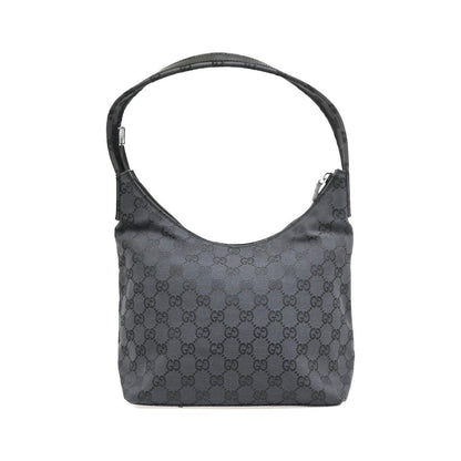 Gucci Hobo GG Canvas, Black, Canvas, Shoulder Bag
