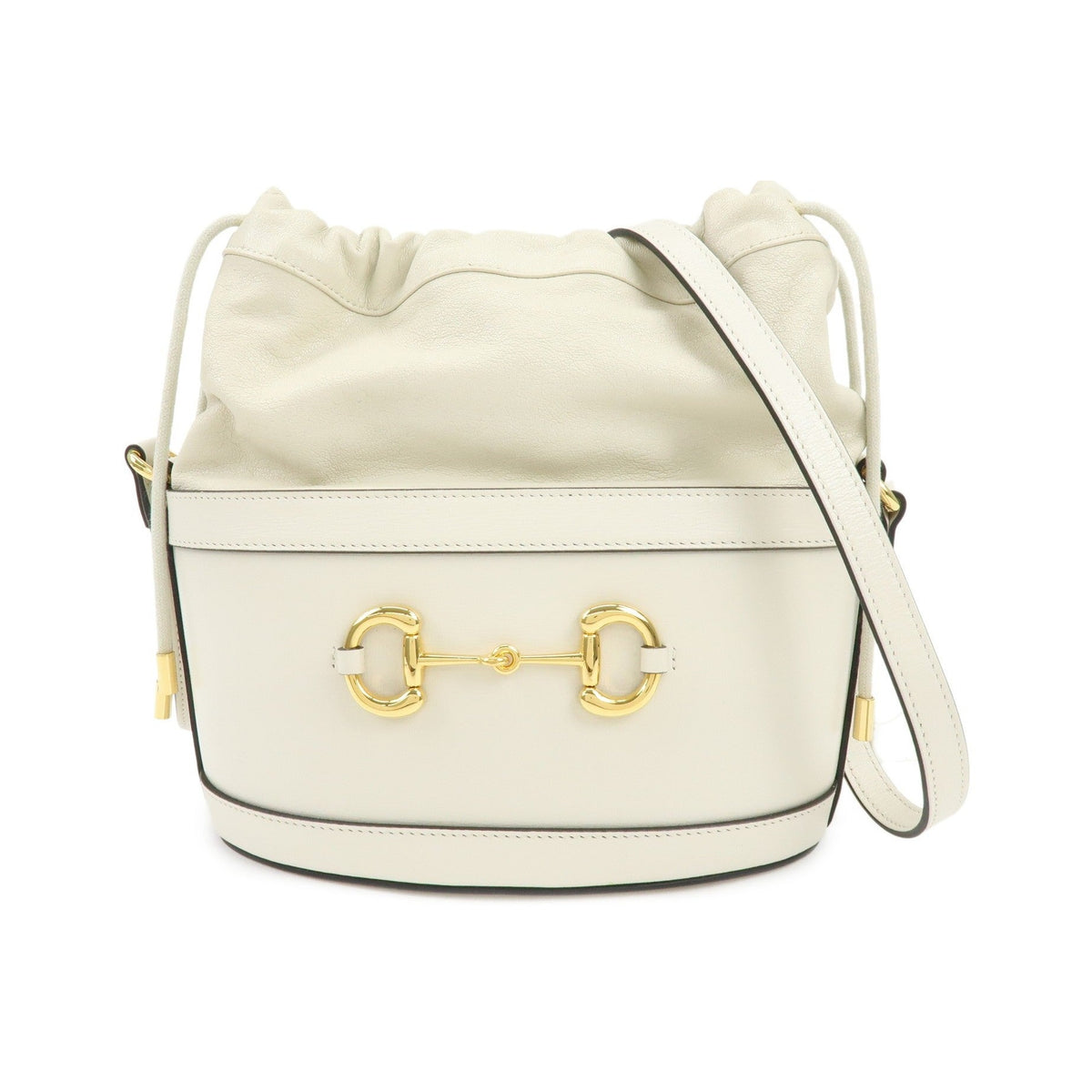 Gucci Horsebit 1955 Bucket Leather, Beige, Leather, Handbag