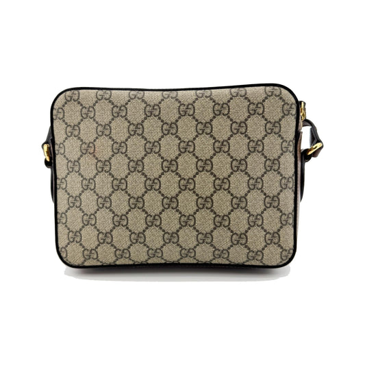 Gucci Horsebit 1955 Camera GG Coated Canvas with Leather, Beige, Canvas, Handbag