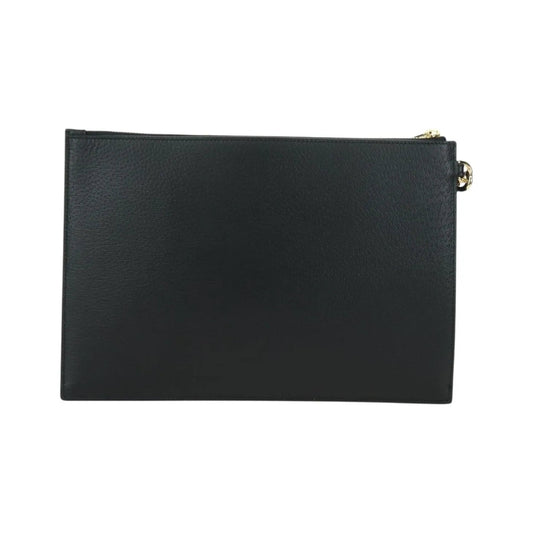 Gucci Horsebit 1955 GG Canvas and white leather, Black, Leather, Clutch