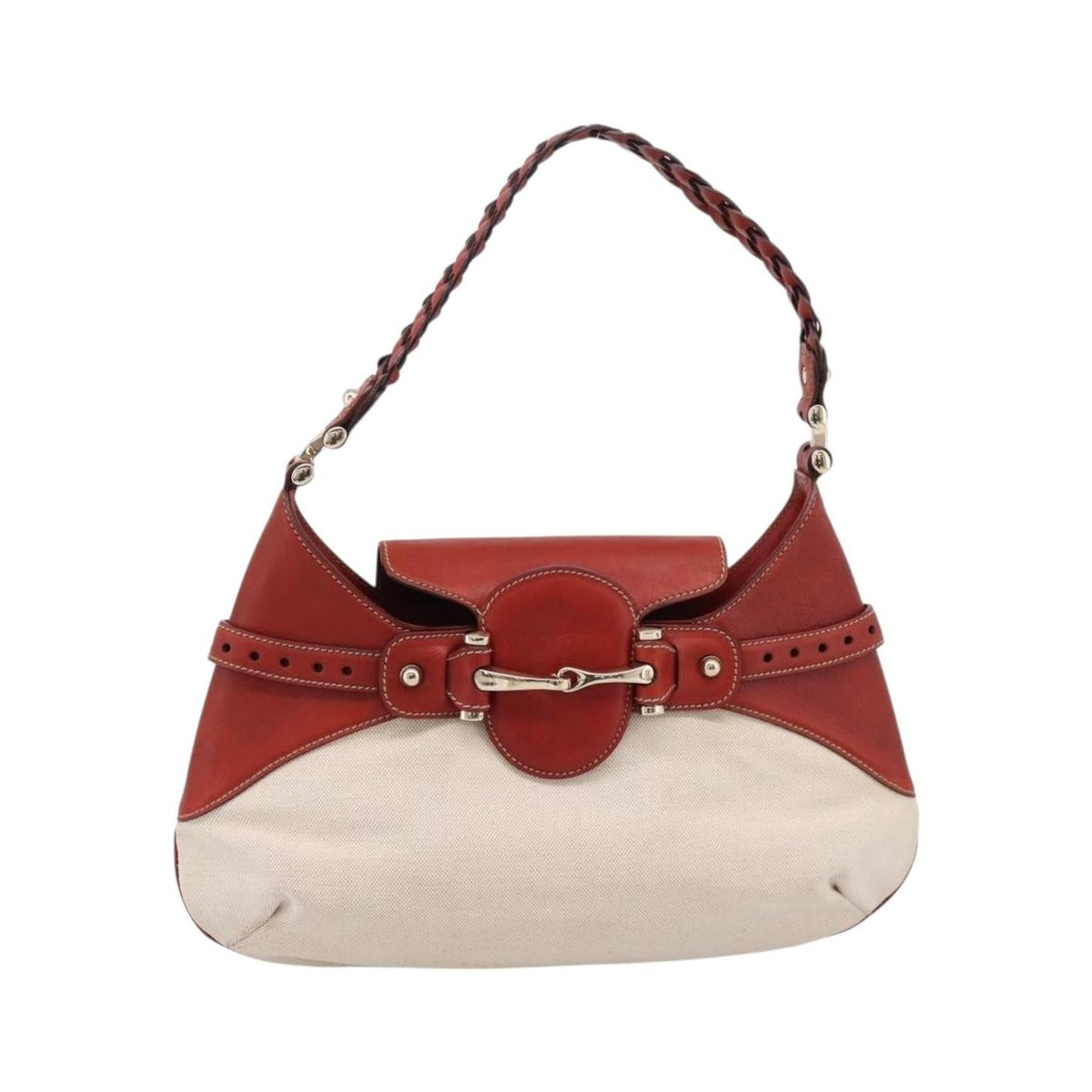 Gucci Horsebit GG Canvas and Leather, Beige, Canvas, Tote Bag