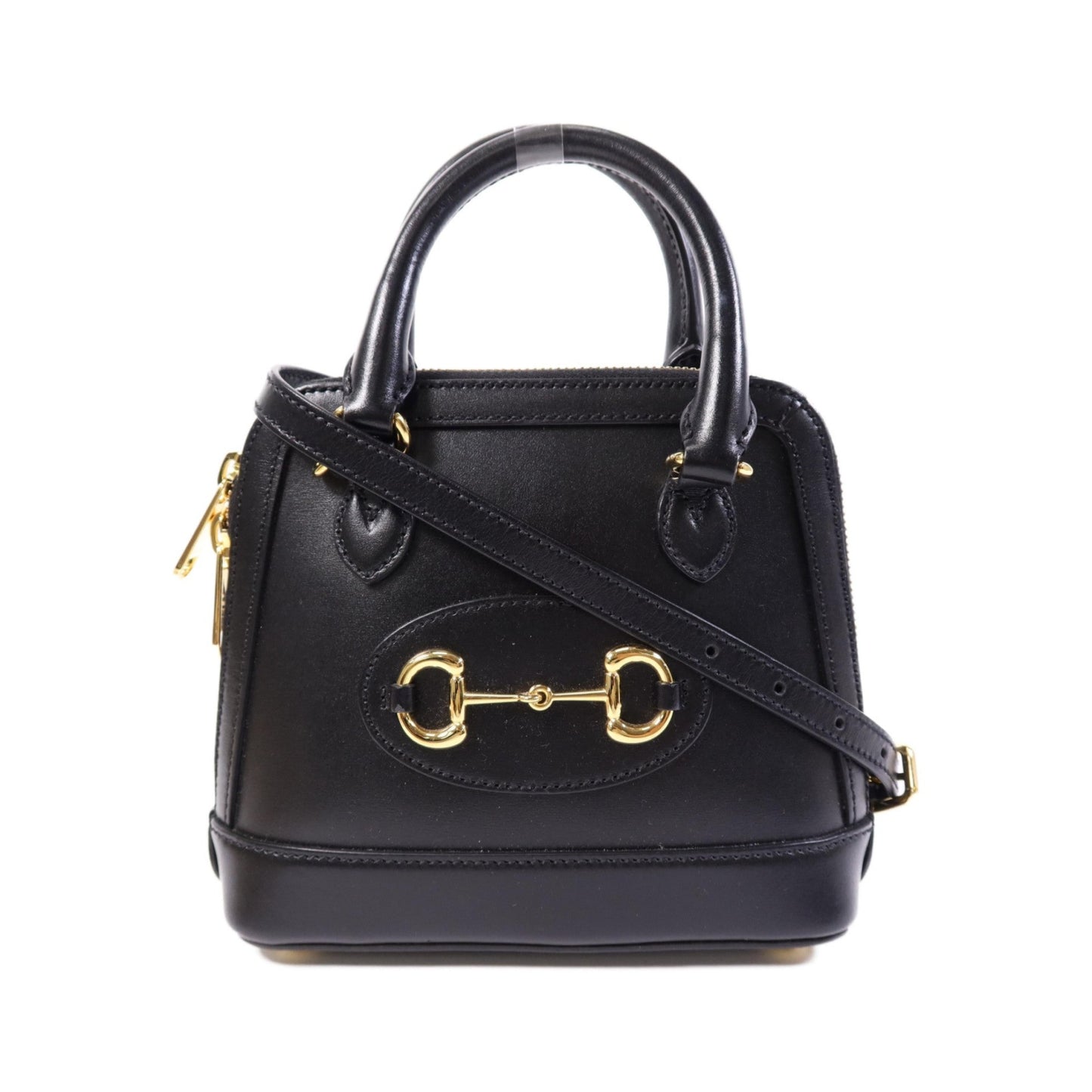 Gucci Horsebit Leather, Black, Leather, Handbag