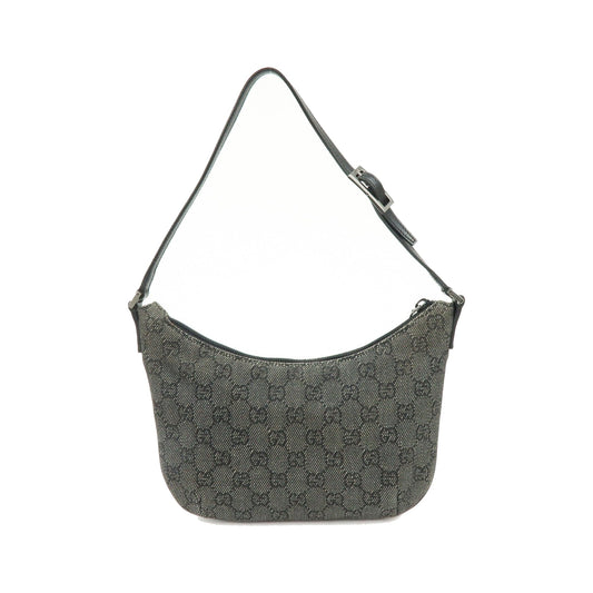 Gucci Horsebit Slim GG Denim with Leather, Black, Leather, Shoulder Bag