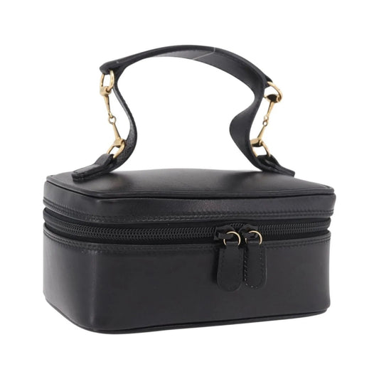 Gucci Horsebit Vanity leather, Black, Leather, Toiletry Case