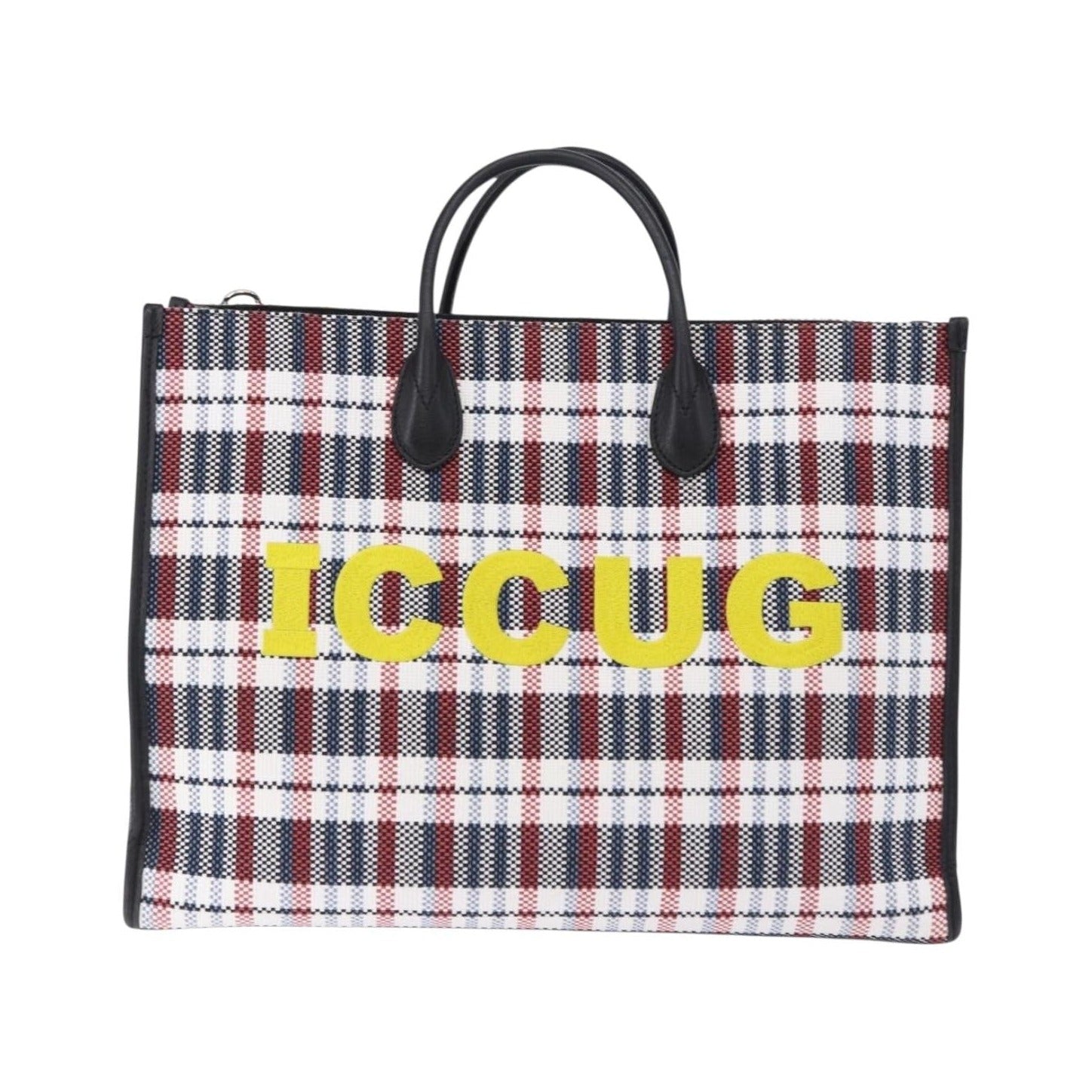 Gucci ICCUG Tote Embroidered Faux Raffia, Multicolour, Canvas, Tote Bag