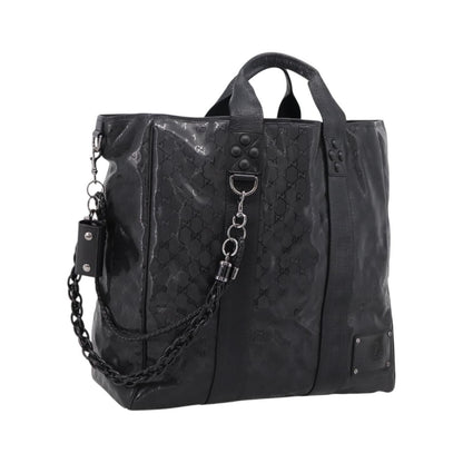 Gucci Indy Tote PVC Leather, Black, PVC, Tote Bag