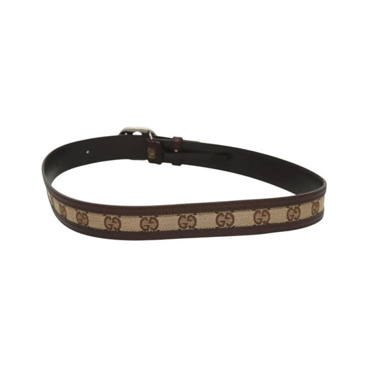 Gucci Interlocking G Belt GG Canvas, Beige, Canvas, Belt