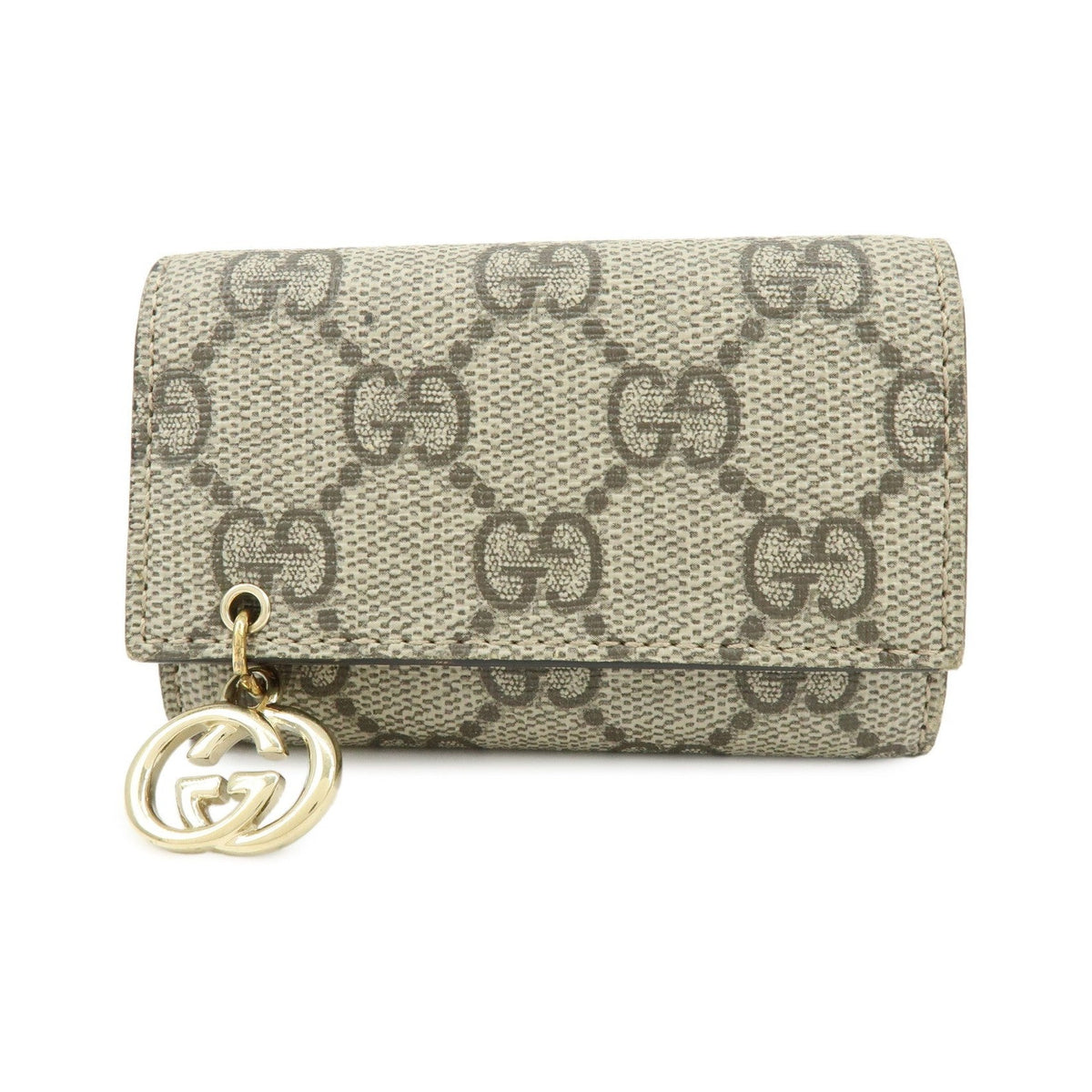 Gucci Interlocking G French GG Coated Canvas, Beige, Canvas, Wallet