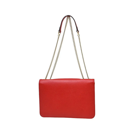 Gucci Interlocking Leather, Red, Leather, Shoulder Bag